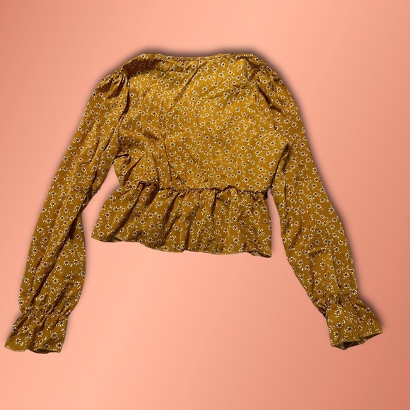 Yellow floral blouse - Picture 4 of 8